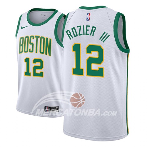 Maglia NBA Boston Celtics Terry Rozier Iii Ciudad 2018-19 Bianco